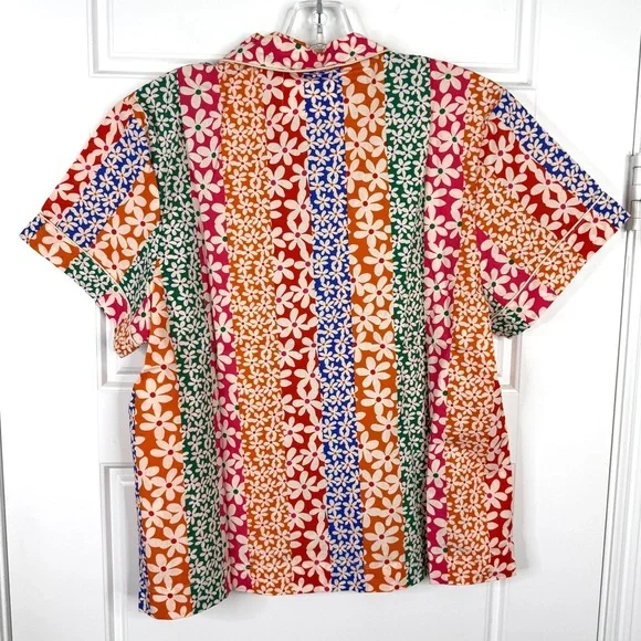 BANDO Floral Print Leisure Top & Pants Pajama Set NEW Size L Top XL Pant Daisies - Picture 5 of 14